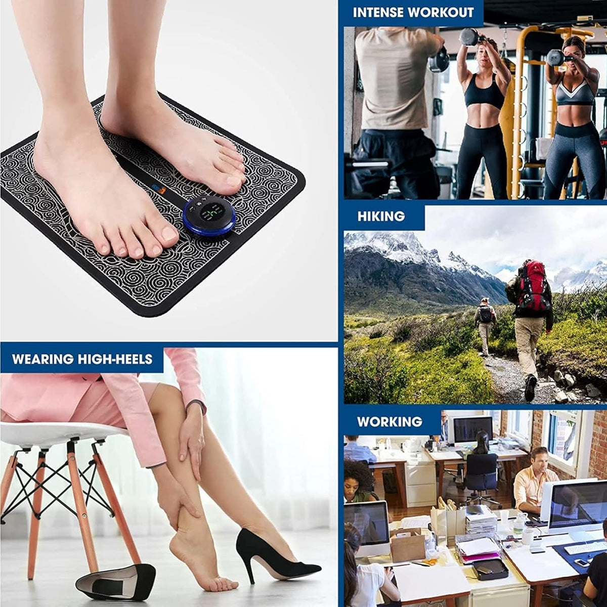 Masajeador Pies Eléctrico USB Portátil Estimulador Muscular