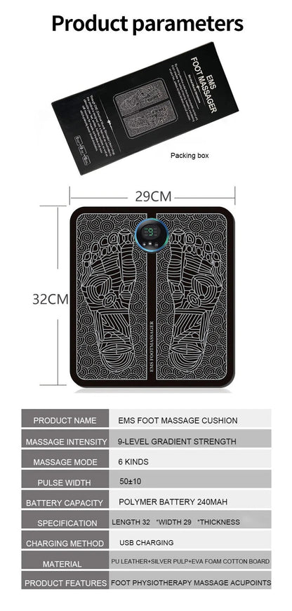 Masajeador Pies Eléctrico USB Portátil Estimulador Muscular